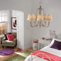 Żyrandol Abbey - 5 źródeł światła - Srebrny