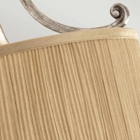 Półplafon Abbey - 3 źródła światła - Srebrny