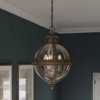 Lampa wisząca Adams - 3 źródła światła - Brytyjski brąz