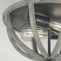 Plafon Allier - 2 źródła światła - Postarzane drewno, antyczne żelazo