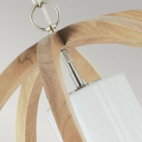 Duża lampa wisząca Allier - 1 źródło światła - Drewno