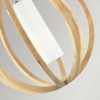 Mała lampa wisząca Allier - 1 źródło światła - Drewno