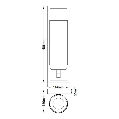 Duży kinkiet Amalia - 1 źródło światła - Polerowany chrom