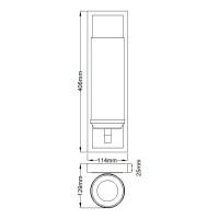 Duży kinkiet Amalia - 1 źródło światła - Polerowany chrom