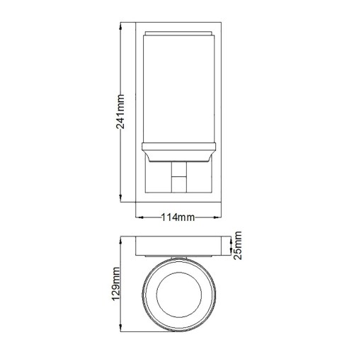 Mały kinkiet Amalia - 1 źródło światła - Polerowany chrom