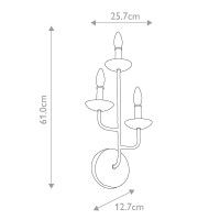 Kinkiet Annie - 3 źródła światła - Teksturowana biel