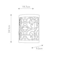 Kinkiet Arabesque - 1 źródło światła - Srebrna patyna