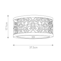 Plafon Arabesque - 2 źródła światła - Srebrna patyna