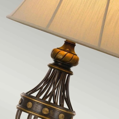 Lampa stołowa Augustine - 1 źródło światła - Antyczny brąz