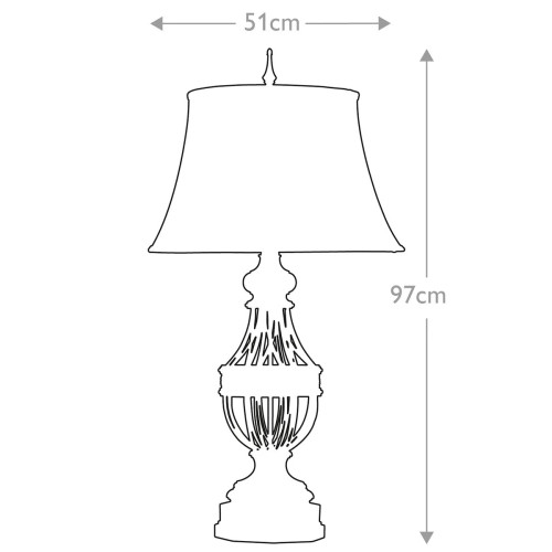 Lampa stołowa Augustine - 1 źródło światła - Antyczny brąz