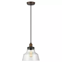 Lampa wisząca Baskin - 1 źródło światła - Postarzany mosiądz, ciemny postarzany cynk - Wersja A