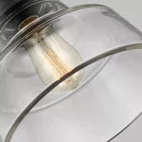 Lampa wisząca Baskin - 1 źródło światła - Postarzany mosiądz, ciemny postarzany cynk - Wersja A