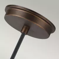 Lampa wisząca Baskin - 1 źródło światła - Postarzany mosiądz, ciemny postarzany cynk - Wersja A