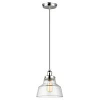Lampa wisząca Baskin - 1 źródło światła - Polerowany nikiel - Wersja A