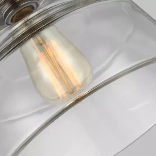 Lampa wisząca Baskin - 1 źródło światła - Polerowany nikiel - Wersja A