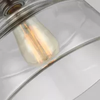 Lampa wisząca Baskin - 1 źródło światła - Polerowany nikiel - Wersja A