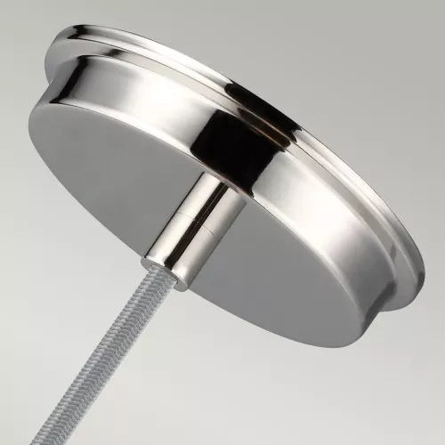 Lampa wisząca Baskin - 1 źródło światła - Polerowany nikiel - Wersja A