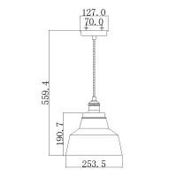 Lampa wisząca Baskin - 1 źródło światła - Polerowany nikiel - Wersja A