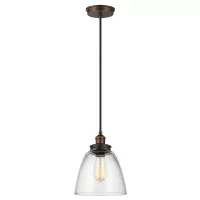 Lampa wisząca Baskin - 1 źródło światła - Postarzany mosiądz, ciemny postarzany cynk - Wersja B
