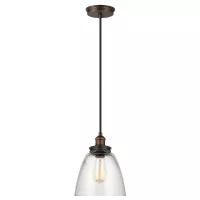 Lampa wisząca Baskin - 1 źródło światła - Postarzany mosiądz, ciemny postarzany cynk - Wersja B