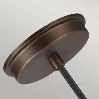 Lampa wisząca Baskin - 1 źródło światła - Postarzany mosiądz, ciemny postarzany cynk - Wersja B