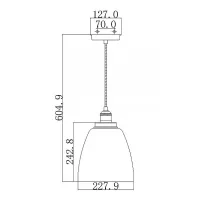 Lampa wisząca Baskin - 1 źródło światła - Postarzany mosiądz, ciemny postarzany cynk - Wersja B