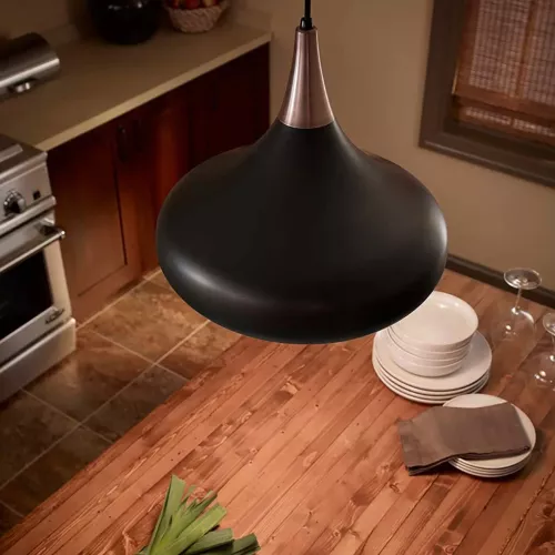 Średnia lampa wisząca Beso - 1 źródło światła - Ciemnobrązowy