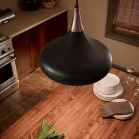 Średnia lampa wisząca Beso - 1 źródło światła - Ciemnobrązowy