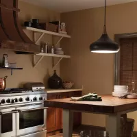 Średnia lampa wisząca Beso - 1 źródło światła - Ciemnobrązowy