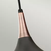 Średnia lampa wisząca Beso - 1 źródło światła - Ciemnobrązowy