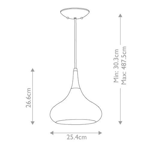 Średnia lampa wisząca Beso - 1 źródło światła - Ciemnobrązowy
