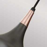 Mała lampa wisząca Beso - 1 źródło światła - Ciemnobrązowy