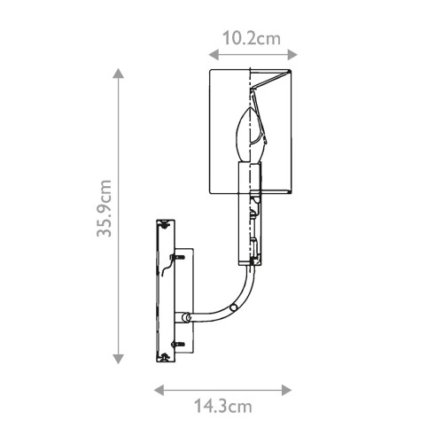 Kinkiet Brianna - 1 źródło światła - Polerowany nikiel