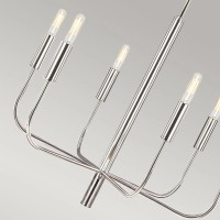 Żyrandol Brianna - 6 źródeł światła - Polerowany nikiel