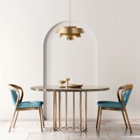 Lampa wisząca Brisbin - 1 źródło światła - Oksydowany mosiądz