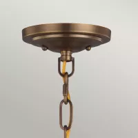 Mała lampa wisząca Cadence - 1 źródło światła - Ciemny antyczny mosiądz, matowa czerń