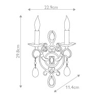 Kinkiet Chateau - 2 źródła światła - Brązowy