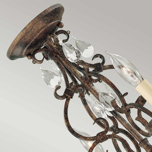 Żyrandol Chateau - 4 źródła światła - Brązowy