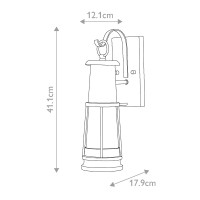 Latarnia naścienna Chelsea Harbor - 1 źródło światła - Szary