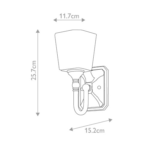 Kinkiet Concord - 1 źródło światła - Polerowany chrom