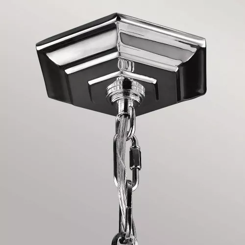 Średnia lampa wisząca Corinne - 3 źródła światła - Polerowany nikiel