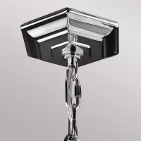 Średnia lampa wisząca Corinne - 3 źródła światła - Polerowany nikiel