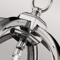 Mała lampa wisząca Corinne - 3 źródła światła - Polerowany nikiel