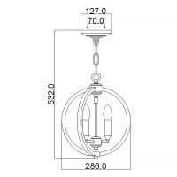 Mała lampa wisząca Corinne - 3 źródła światła - Polerowany nikiel