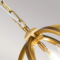 Mała lampa wisząca Corinne - 3 źródła światła - Oksydowany mosiądz