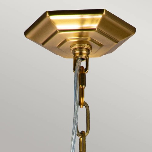 Mała lampa wisząca Corinne - 3 źródła światła - Oksydowany mosiądz