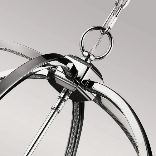 Lampa wisząca Corinne - 6 źródeł światła - Polerowany nikiel