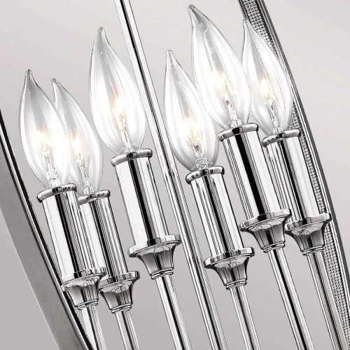 Lampa wisząca Corinne - 6 źródeł światła - Polerowany nikiel