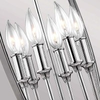 Lampa wisząca Corinne - 6 źródeł światła - Polerowany nikiel