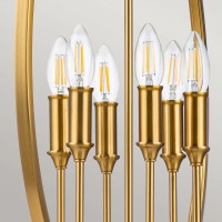 Duża lampa wisząca Corinne - 6 źródeł światła - Oksydowany mosiądz